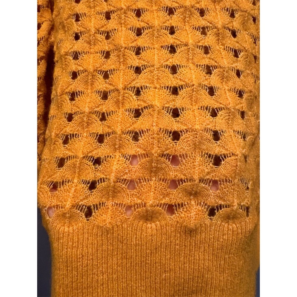 New York & Company Sweater Womens 2XL Mustard Yellow Pullover Balloon - Picture 5 of 10
